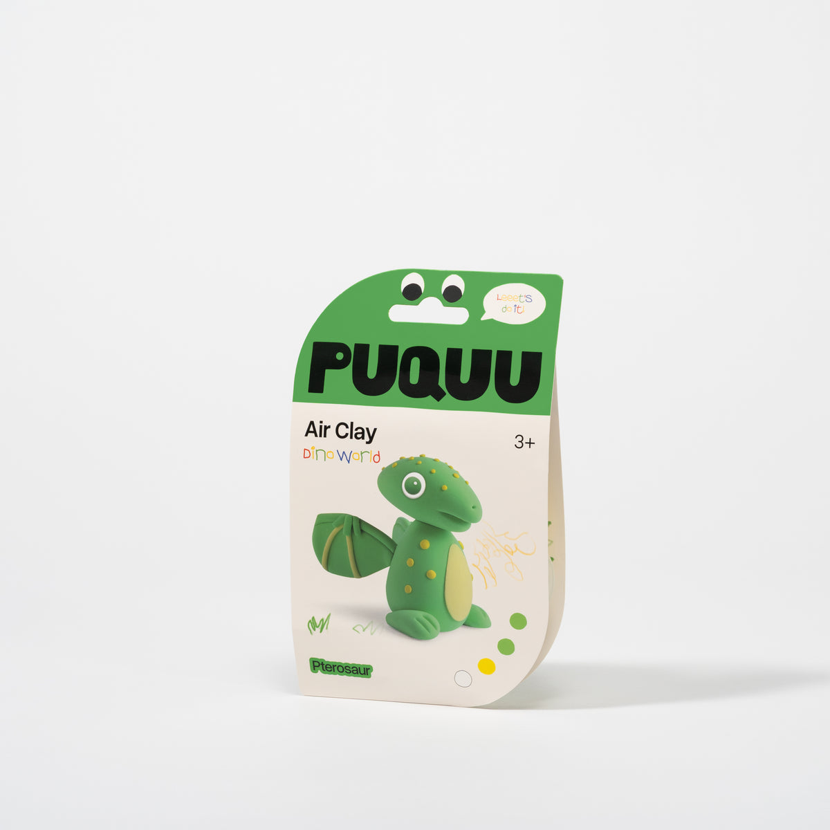 modelino ipakavimas su žaliu dinozauru