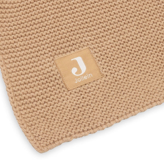 Jollein Basic Knit megztas kūdikio pledas rudas 100x150cm. 1 TOG