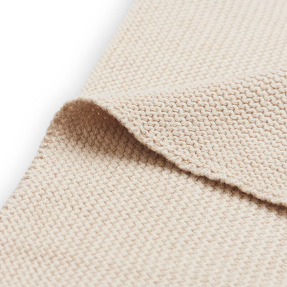 Jollein Basic Knit megztas kūdikio pledas šviesiai rudas 100x150cm. 1 TOG