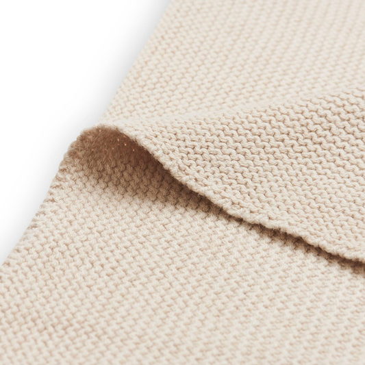 Jollein Basic Knit megztas kūdikio pledas šviesiai rudas 100x150cm. 1 TOG