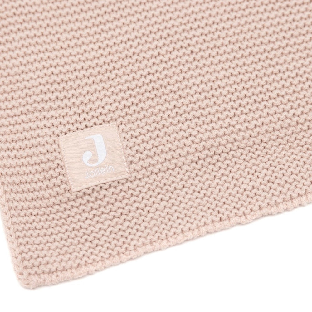 Jollein Basic Knit megztas kūdikio pledas rožinis 100x150cm. 1 TOG
