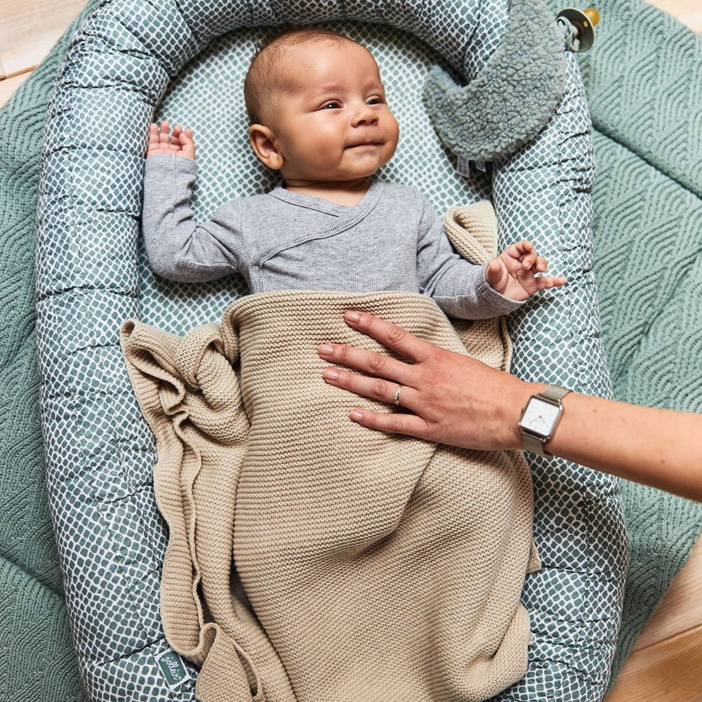 Jollein Basic Knit megztas kūdikio pledas rožinis 100x150cm. 1 TOG
