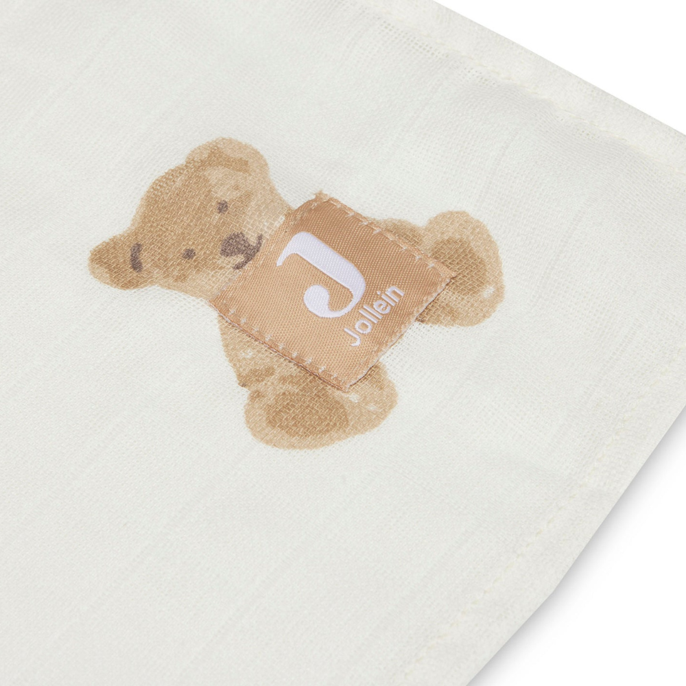 Jollein muslino vystyklai 3vnt. "Teddy bear S"